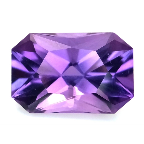 1185 - A 11.30ct Bolivian Amethyst Gemstone, in the Octagon Shape. Comes with GFCO Certificate.