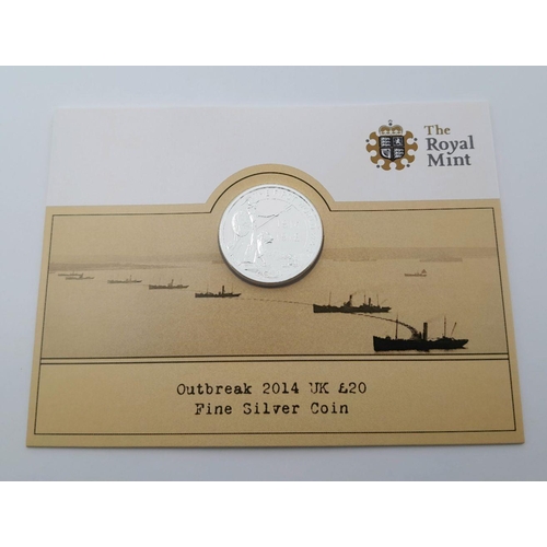 689 - A Royal Mint Fine Silver 2014 £20 Coin in Collaboration with the Imperial War Museum Marking the Cen... 