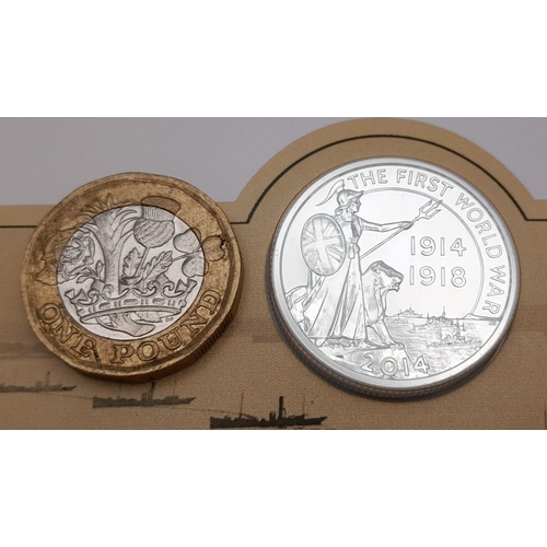 689 - A Royal Mint Fine Silver 2014 £20 Coin in Collaboration with the Imperial War Museum Marking the Cen... 