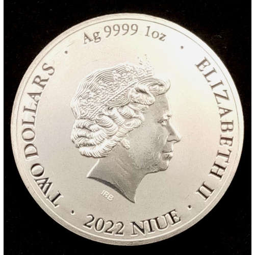 836 - A Mint Condition, Fine Silver (.9999) 1 Ounce (31.37 grams) 2022 Queen Elizabeth ‘Bitcoin’.