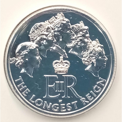 892 - A Royal Mint 2015 Fine Silver £20 Coin Entitled ‘The Longest Reigning Monarch’. In Sealed Pack, Mint... 