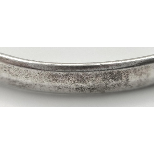 1243 - A fashion Mexican silver bangle. Total weight 14.9G. Diameter 7cm.