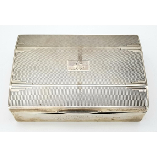 1262 - A Military Sterling Silver Cigarette Case with an Inscription - Capt. R.E. Speedy from G. Company R.... 