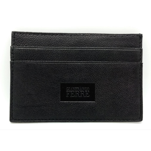 1381 - A Gianfranco Ferre Card Wallet. Comes with box. Approximately 11cm length x 7.5cm height.