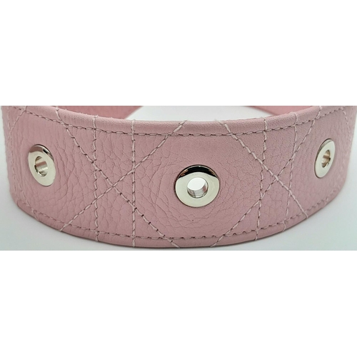 165 - A Christian Dior Pink Leather Belt. 100cm total length. In good condition. Please see photos or requ... 