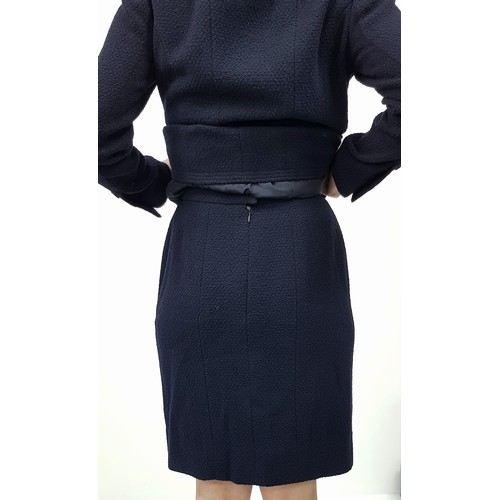 99 - A Gorgeous, Timeless Vintage Chanel Navy Wool Two Piece Suit - La Petite Veste Noire. Gilded Chanel ... 