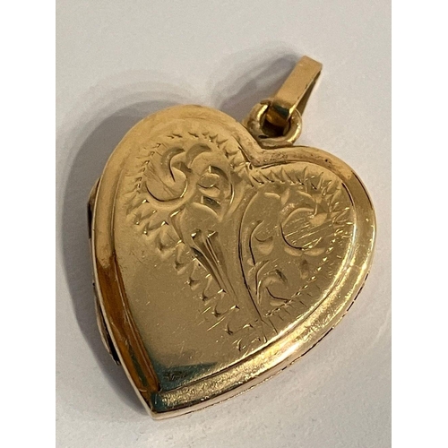 231 - Dainty ROLLED GOLD LOCKET. Beautifully decorated to front. Opens and closes perfectly. Please see pi... 