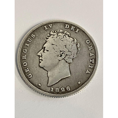 441 - 1826 GEORGE IV SILVER SHILLING. Fine /Very Fine Condition. Please see pictures.