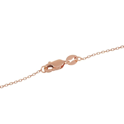 1117 - A 14K Rose Gold 0.50ct Diamond Pendant Necklace. This necklace is made of 14K rose gold and embellis... 