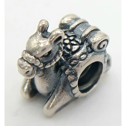 1252 - A PANDORA STERLING SILVER CAMEL CHARM 3.7G , 12MM X 11MM. Ref: SC 7076