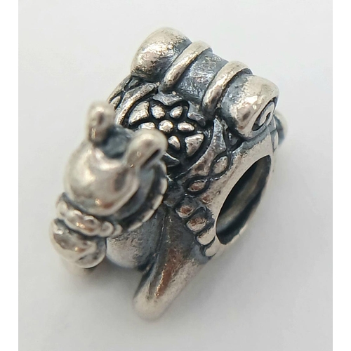 1252 - A PANDORA STERLING SILVER CAMEL CHARM 3.7G , 12MM X 11MM. Ref: SC 7076