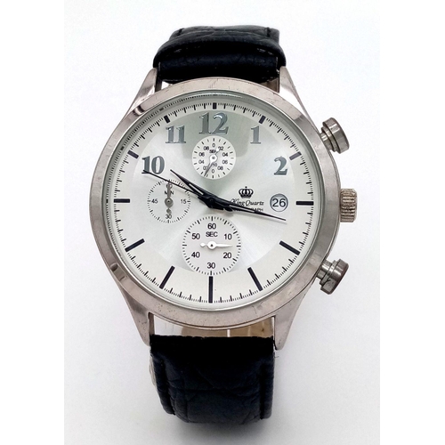 1323 - A Men’s Kings Quartz Chronograph Watch-45mm Case. New Battery Fitted November 2024.