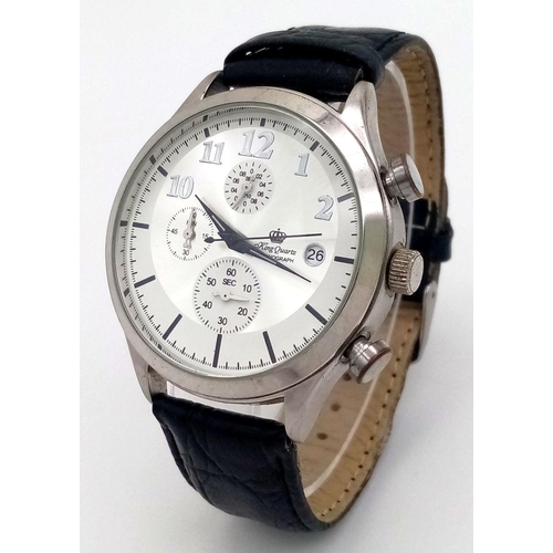 1323 - A Men’s Kings Quartz Chronograph Watch-45mm Case. New Battery Fitted November 2024.