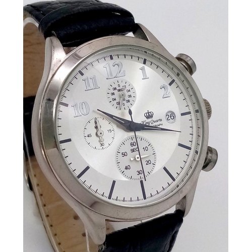 1323 - A Men’s Kings Quartz Chronograph Watch-45mm Case. New Battery Fitted November 2024.