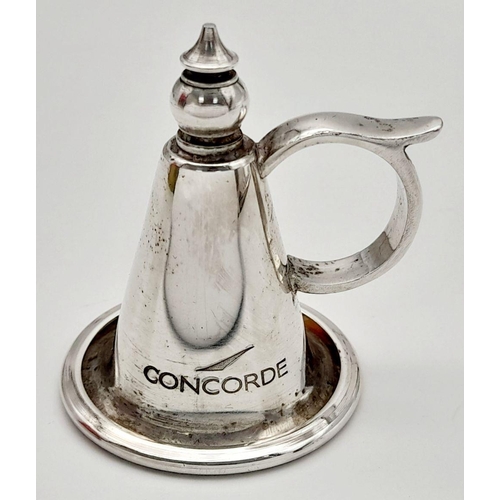 1400 - A Vintage British Airways Concorde Silver Plated Candle Snuffer in its Original Box with an Original... 