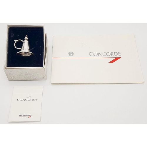 1400 - A Vintage British Airways Concorde Silver Plated Candle Snuffer in its Original Box with an Original... 