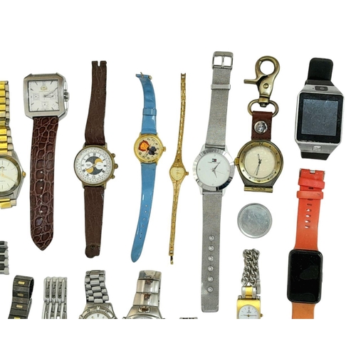 1495 - A Large Selection of Watches - for spares and repairs. As found. 1.7kg total weight.