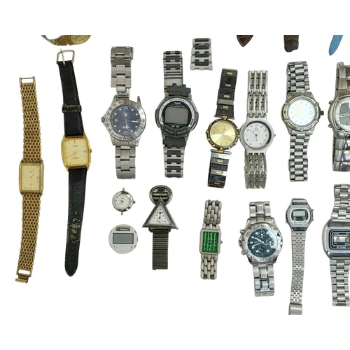 1495 - A Large Selection of Watches - for spares and repairs. As found. 1.7kg total weight.