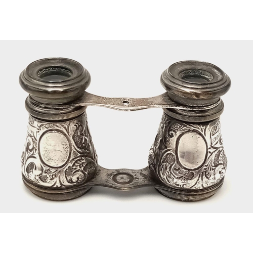 1711 - A SUPERB PAIR OF VICTORIAN NOVELTY BINOCULARS DATED 1892. MAKERS MARK OF HENRY CHARLES KERLY. HEAVY ... 