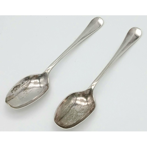 1713 - 2X antique sterling silver teaspoons. Full Sheffield hallmarks, 1914. Total weight  30.1G. Total len... 