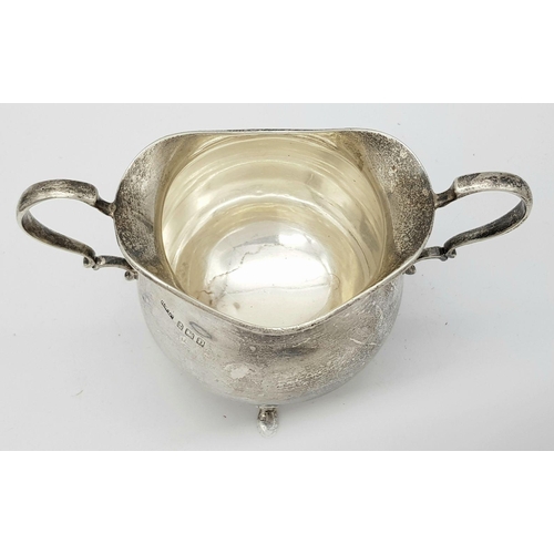 1783 - An antique sterling silver cream jug. Full Birmingham hallmarks, 1928. Total weight 111.4G. Height 7... 