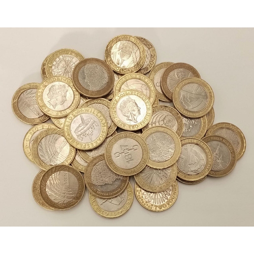 2173 - A Collection of 39 x £2 British Coins - Picture themed.