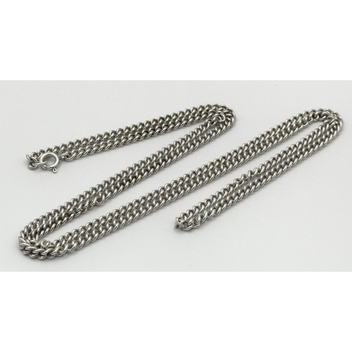 1981 - A 925 Sterling Silver Curb Chain. 74cm. 24.7g