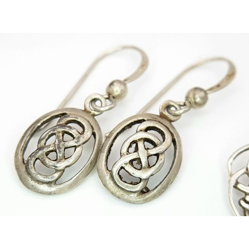 2059 - Four Different Style Pairs of Silver Earrings. 10.9g