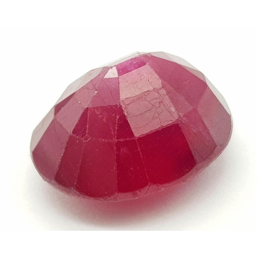 535 - A 26.41ct Natural Faceted Translucent Ruby Gemstone - GFCO Swiss Certified.