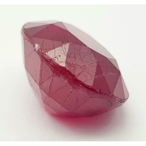 535 - A 26.41ct Natural Faceted Translucent Ruby Gemstone - GFCO Swiss Certified.