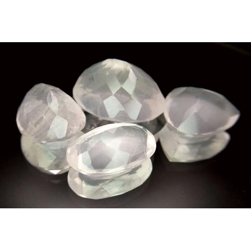 948 - A Lot of 4 Pcs of 52.40ct Faceted Rose Quartz Gemstones , Mix Shapes.