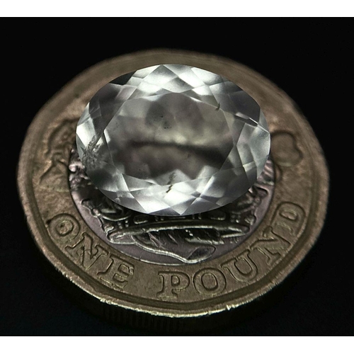 849 - A 5.85 Ct Natural Brazilian White Quartz, Oval Faceted Shape. Comes with the GLI Certificate.

ref: ... 