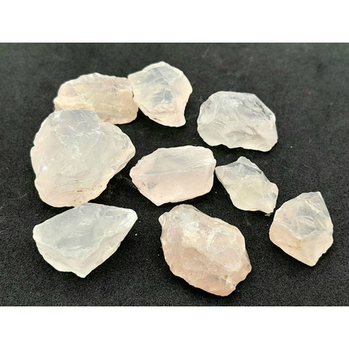 856 - A 277ctw Rough Rose Quartz Gemstones Lot.