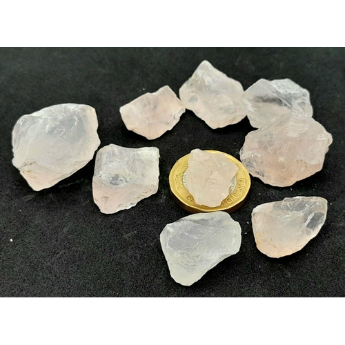 856 - A 277ctw Rough Rose Quartz Gemstones Lot.