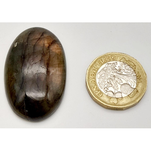 891 - A 61.80ct Labradorite Cabochon.  IGL&I Certified.