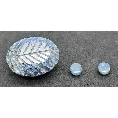905 - Three Blue Sapphire Gemstones - GRS Lab Certified, to include (1) A 3.12ct Untreated Oval Blue Sapph... 