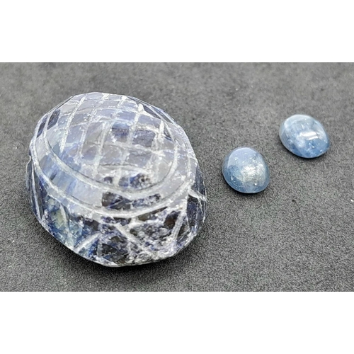 905 - Three Blue Sapphire Gemstones - GRS Lab Certified, to include (1) A 3.12ct Untreated Oval Blue Sapph... 