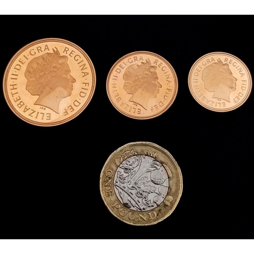 1 - A Royal Mint 22k Gold Proof Three-Coin Sovereign Collection. This limited edition collection has a h... 