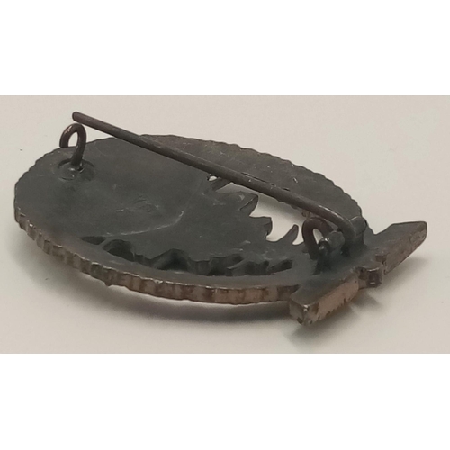 885 - A WW2 German Kriegsmarine High Seas Badge. Maker Richard Simm & Söhne-Gablonze. From an old collecti... 