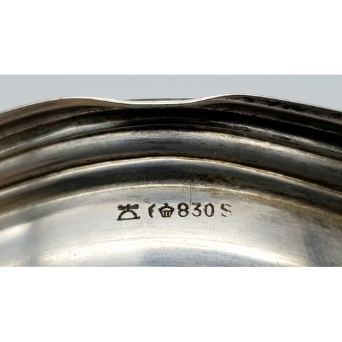 850 - A 3rd Reich Silver Plated Service Memorial Dish Stab 17 “With Gallantry & Honour 17.03.38-30.06.39 P... 