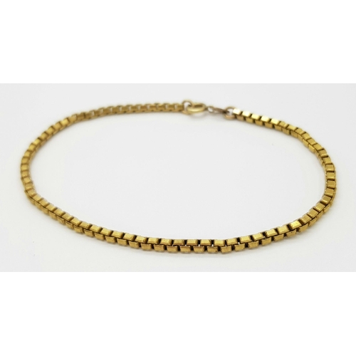 149 - A 9K GOLD VENETIAN LINK BRACELET.  5.5gms