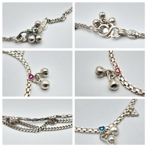 853 - Four Different Style Silver (tests as) Bracelets. 39g