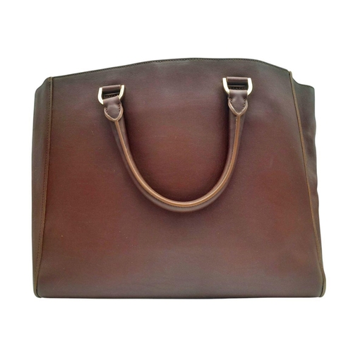 125 - A Mulberry Willow Tote Bag. Brown leather exterior with silver-toned hardware, magnetic top closure,... 