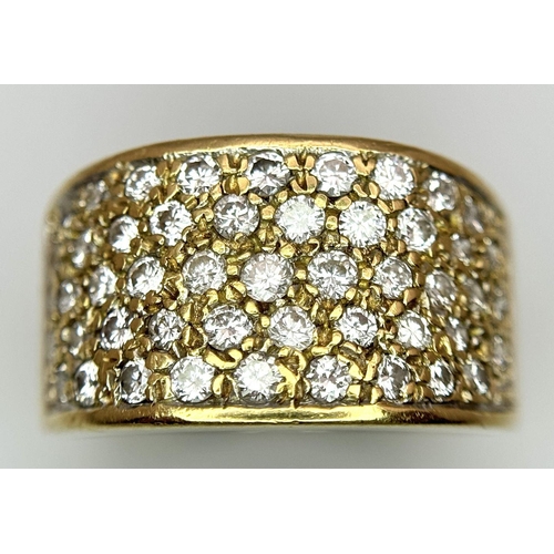 25 - AN 18K YELLOW GOLD DIAMOND RING 0.75CT , 8.2G TOTAL WEIGHT, SIZE M 1/2. Ref: SC 8094