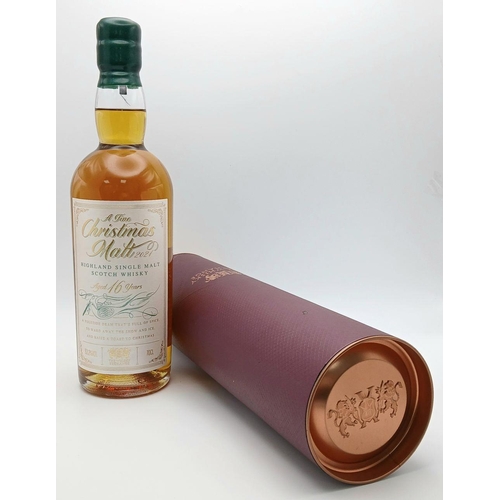 7 - A Rare  2021 Limited Run, 16 Year Old Highland Whisky ‘A Fine Christmas Malt’ 53.2% Vol. 70cl Bottle... 