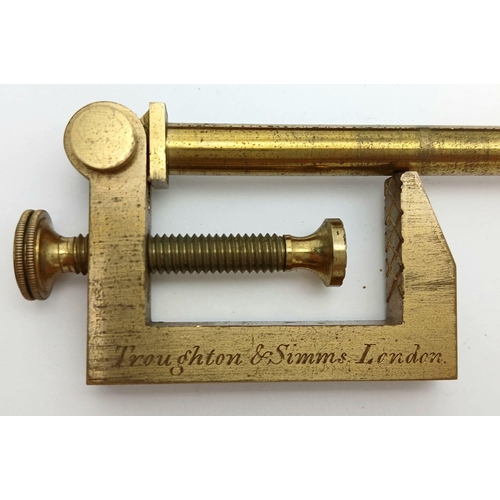 70 - A Scarce Antique ‘The Camera Lucida’ Brass Clamp Prism Drawing Instrument by Troughton & Simms Londo... 