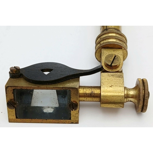 70 - A Scarce Antique ‘The Camera Lucida’ Brass Clamp Prism Drawing Instrument by Troughton & Simms Londo... 