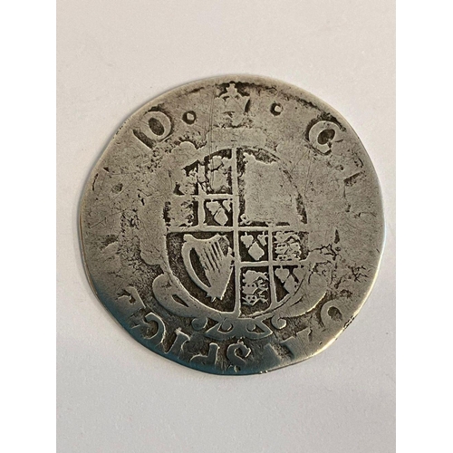 147 - CHARLES I (reigned 1625 to 1649) SILVER SHILLING.Tower Mint. Mostly Worn condition, Some aspects fai... 