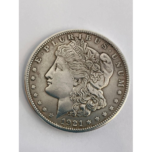 203 - 1921 USA MORGAN SILVER DOLLAR. Philadelphia mint. Very fine condition. Please see pictures.