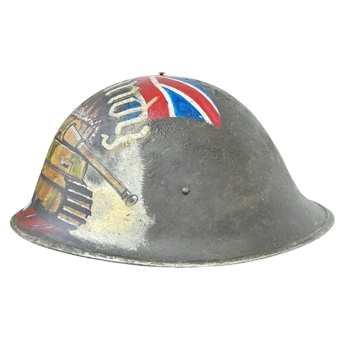 243 - A Genuine WW2 British MK III 1944 Pattern “Turtle” D-Day Helmet, that was found in Normandy, France ... 